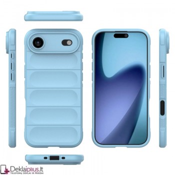 Magic Shield guminis dėklas su kameros apsauga - šviesiai mėlynas (Apple Iphone Air) Magic Shield guminis dėklas su kameros apsauga - šviesiai mėlynas (Apple Iphone Air)
